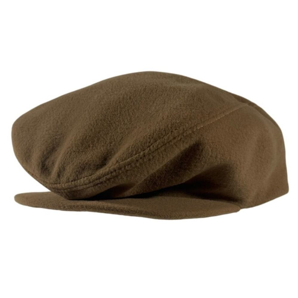 Vintage 60s Brown Tan Wool Newsboy Hat Men’s Medium Snap Bill Stetson